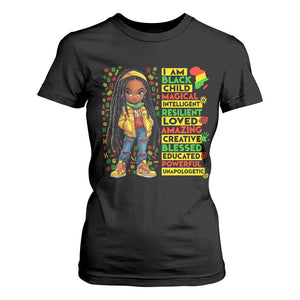 I Am Black Child Locd Girl T Shirt For Women African Pride Black History Month