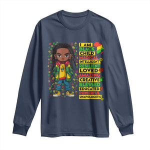 I Am Black Child Locd Boy Long Sleeve Shirt African Pride Black History Month