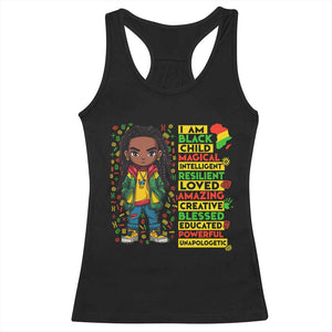 I Am Black Child Locd Boy Racerback Tank Top African Pride Black History Month