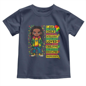 I Am Black Child Locd Boy Toddler T Shirt African Pride Black History Month