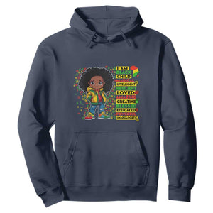 I Am Black Child Afro Girl Hoodie African American Pride Black History Month