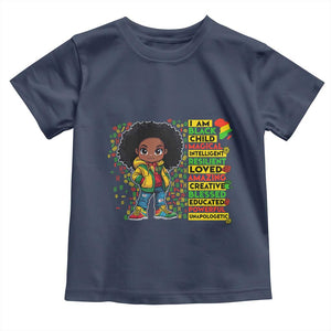 I Am Black Child Afro Girl Toddler T Shirt African American Pride Black History Month