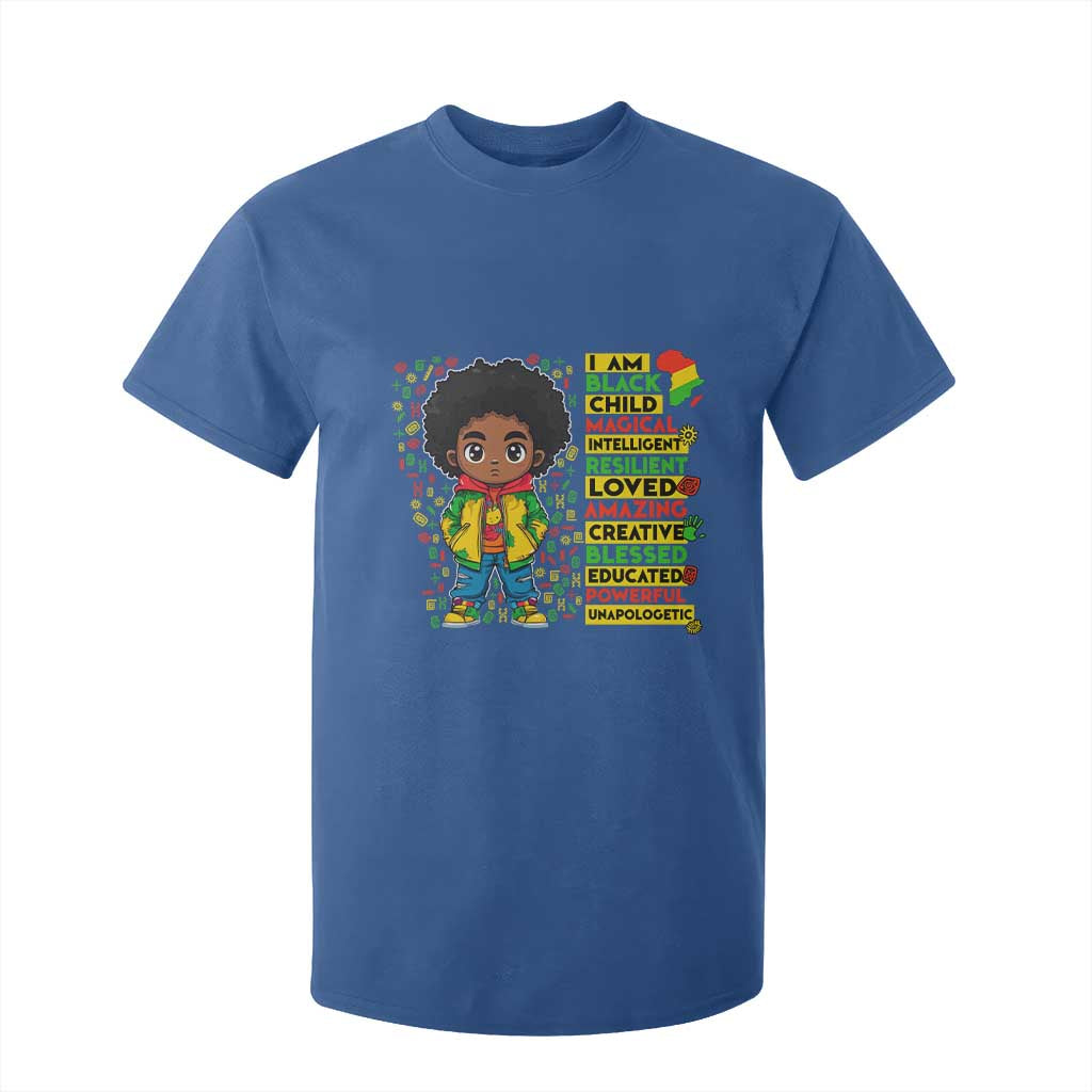 I Am Black Child Afro Boy T Shirt For Kid African American Pride Black History Month