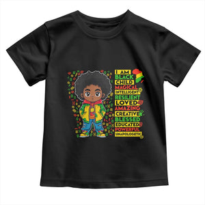 I Am Black Child Afro Boy Toddler T Shirt African American Pride Black History Month