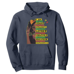 I Am Black Woman With Locd Hoodie African Pride Black History Month
