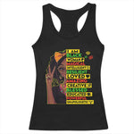 I Am Black Woman With Locd Racerback Tank Top African Pride Black History Month