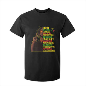 I Am Black Man With Locd T Shirt For Kid Cool African Pride Black History Month