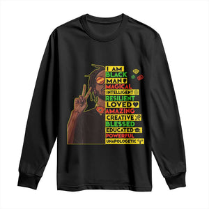 I Am Black Man With Locd Long Sleeve Shirt Cool African Pride Black History Month