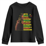 I Am Black Man With Locd Youth Sweatshirt Cool African Pride Black History Month