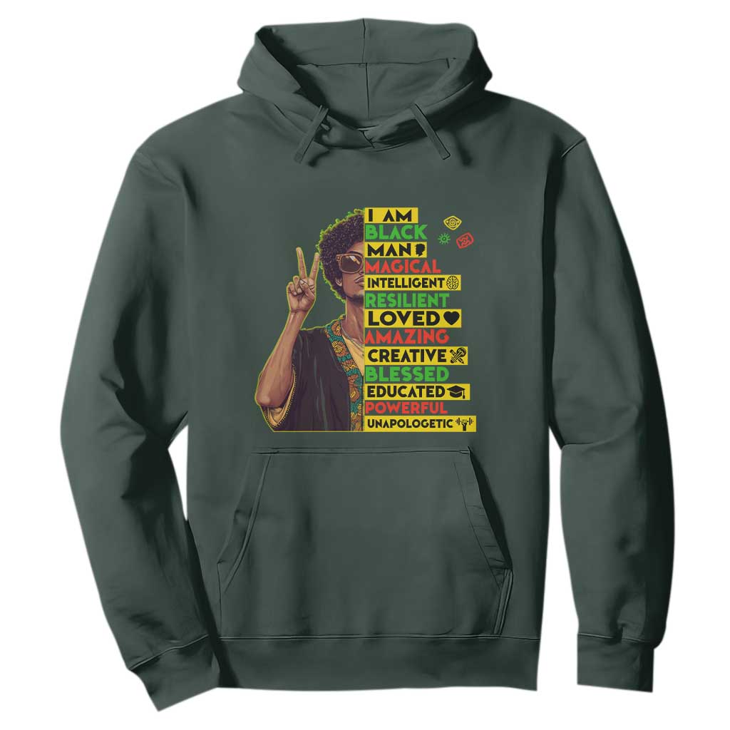 I Am Black Woman Afro Hoodie African American Pride Black History Month