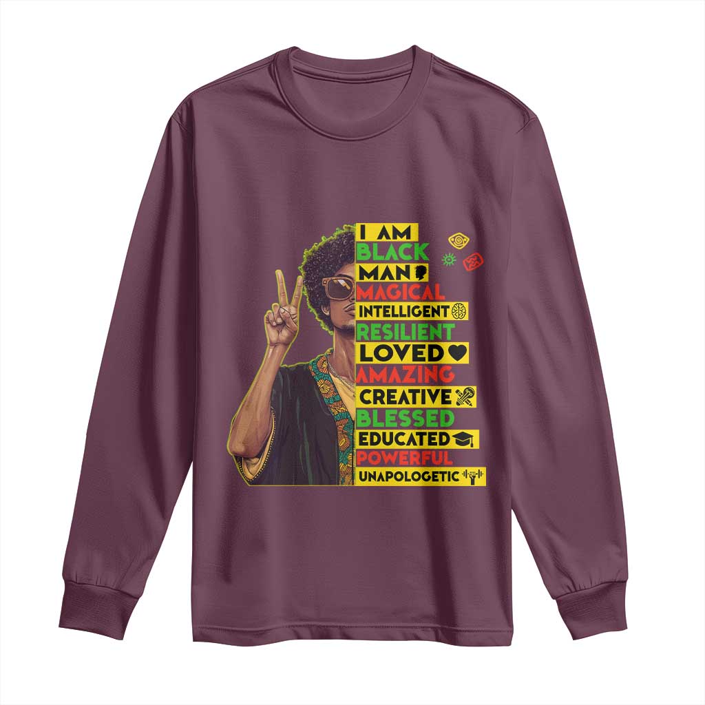 I Am Black Woman Afro Long Sleeve Shirt African American Pride Black History Month