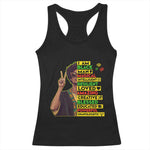 I Am Black Woman Afro Racerback Tank Top African American Pride Black History Month