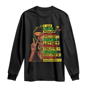 I Am Black Man Afro Long Sleeve Shirt African American Pride Black History Month
