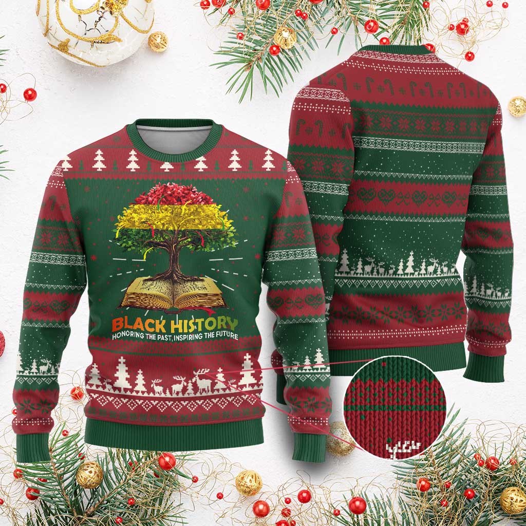 African Roots Pride Knit Sweatshirt Honoring The Past Inspiring The Future Black History Month