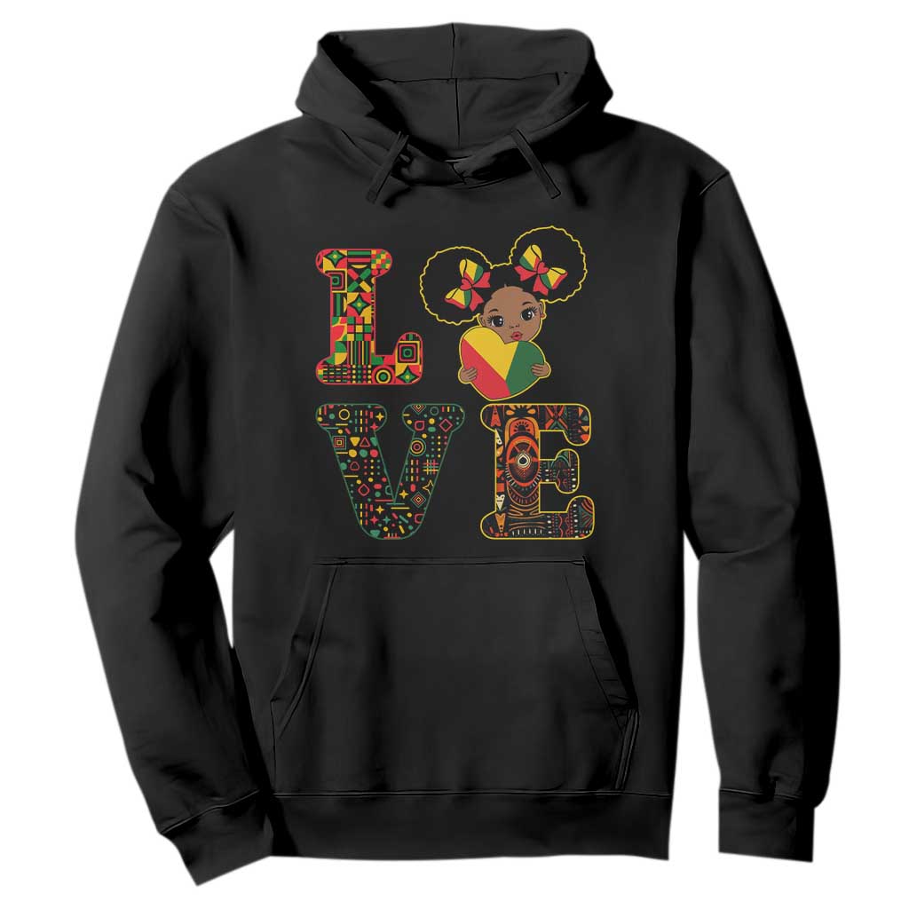 I Am Black Child Cute Girl Hoodie LOVE Black History Month Strong African Pride