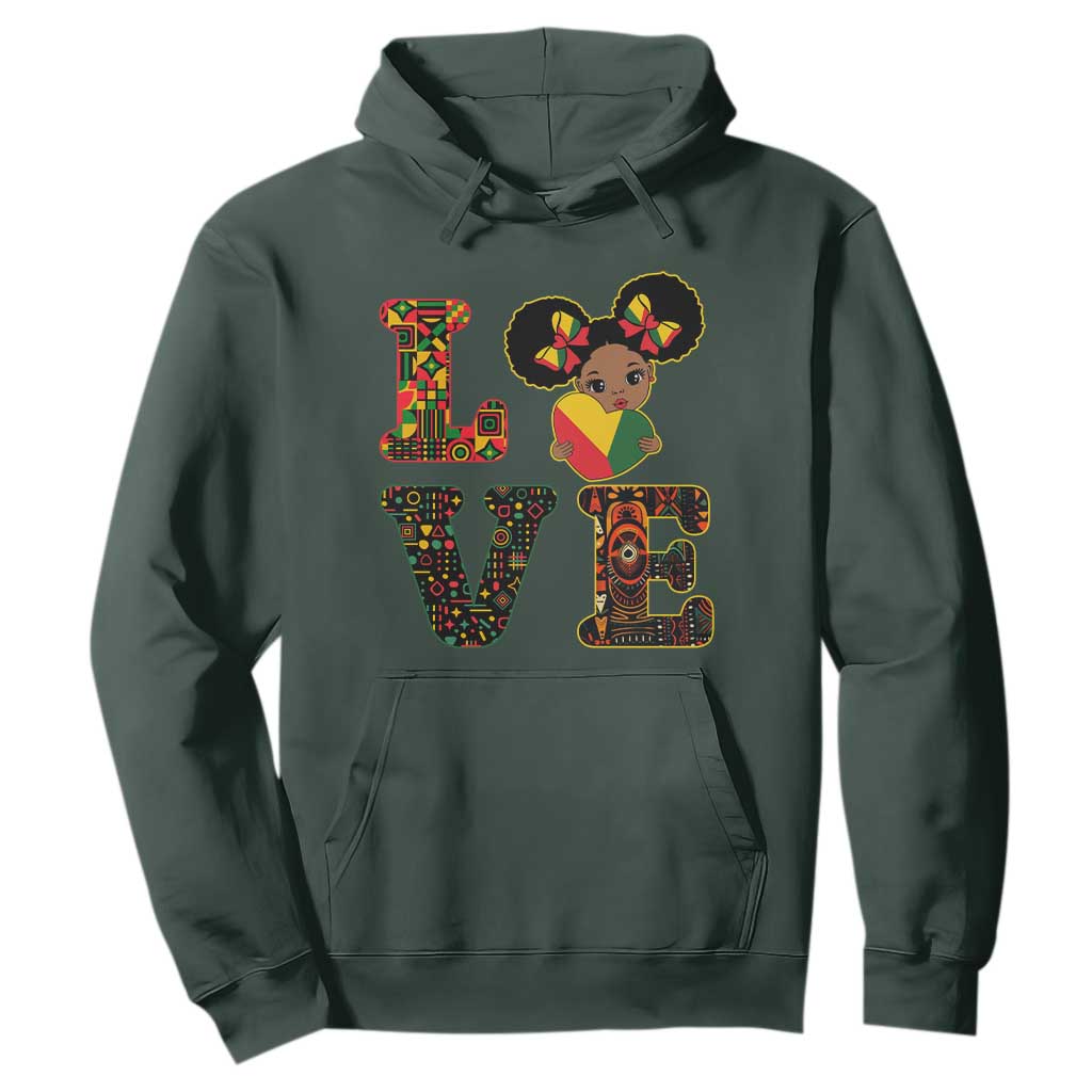 I Am Black Child Cute Girl Hoodie LOVE Black History Month Strong African Pride