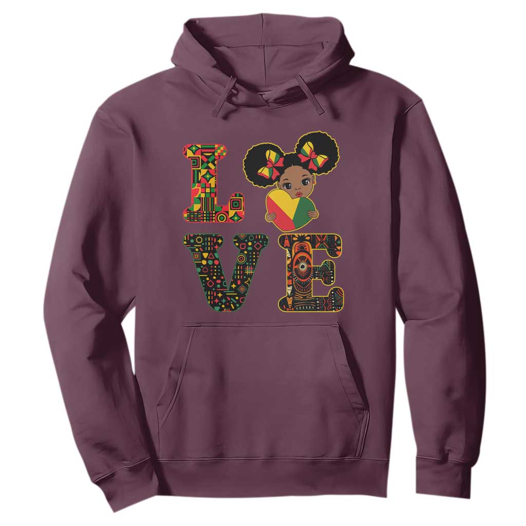 I Am Black Child Cute Girl Hoodie LOVE Black History Month Strong African Pride