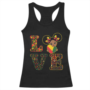 I Am Black Child Cute Girl Racerback Tank Top LOVE Black History Month Strong African Pride