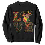 I Am Black Child Cute Girl Sweatshirt LOVE Black History Month Strong African Pride