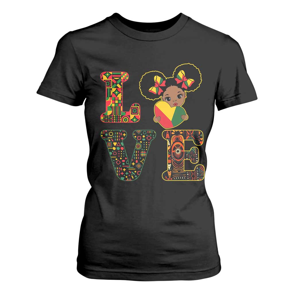 I Am Black Child Cute Girl T Shirt For Women LOVE Black History Month Strong African Pride