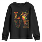 I Am Black Child Cute Girl Youth Sweatshirt LOVE Black History Month Strong African Pride