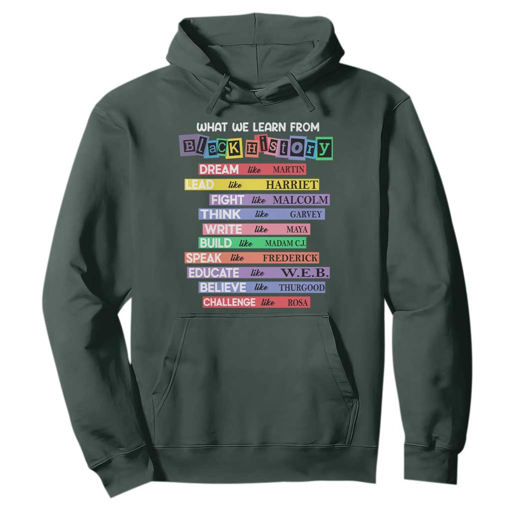 What We Learn From Black History Hoodie Black Excellence African Roots Pride TS02