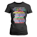 What We Learn From Black History T Shirt For Women Black Excellence African Roots Pride TS02