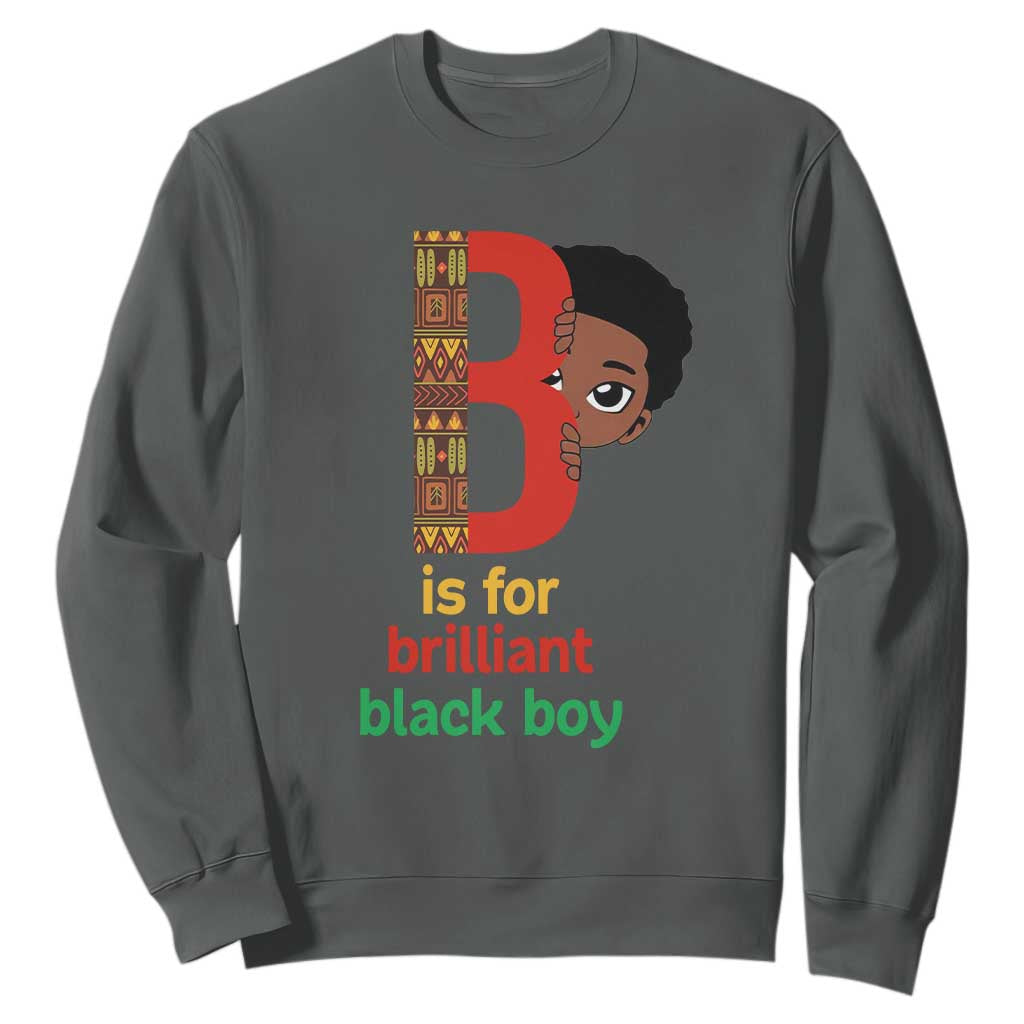 Black History Month Boy Sweatshirt B Is For Brilliant HBCU Education