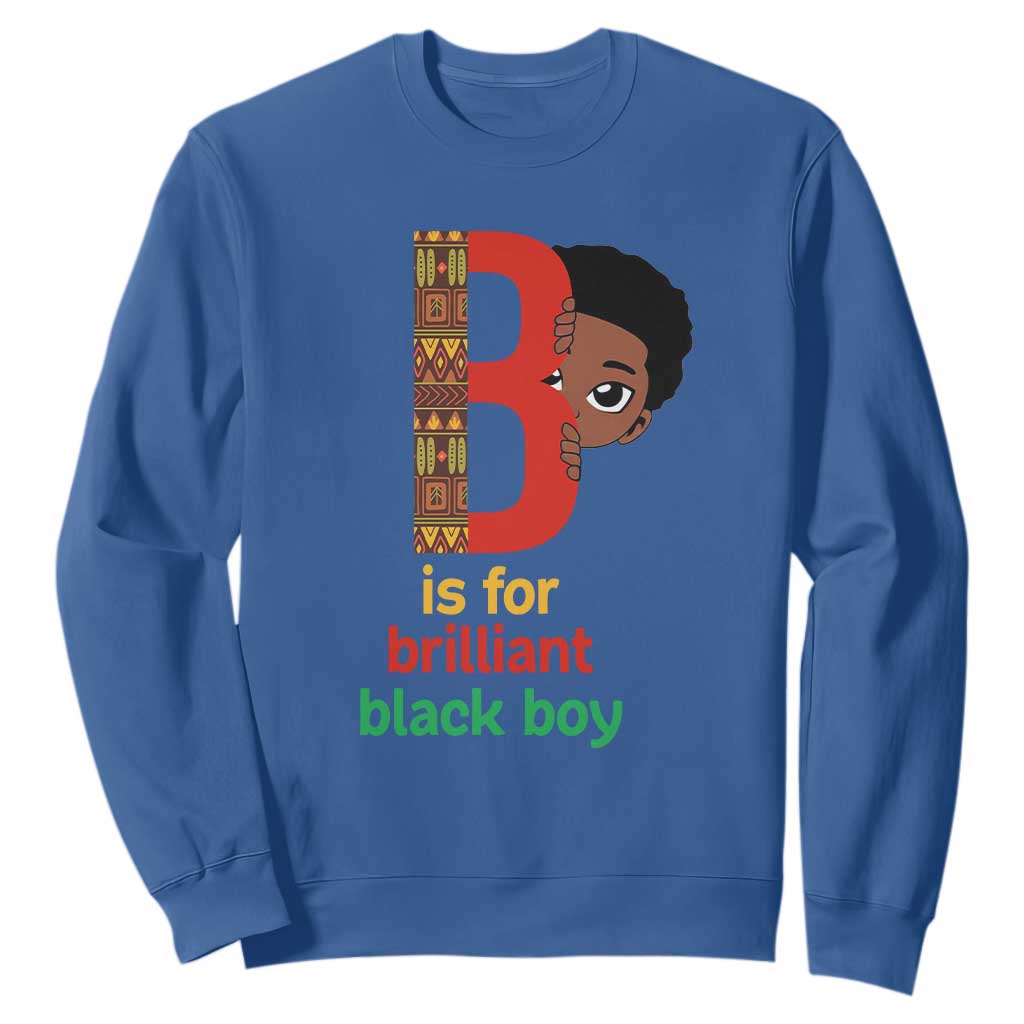 Black History Month Boy Sweatshirt B Is For Brilliant HBCU Education