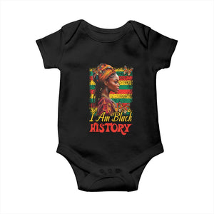 I Am Black History Baby Onesie African Pride Woman
