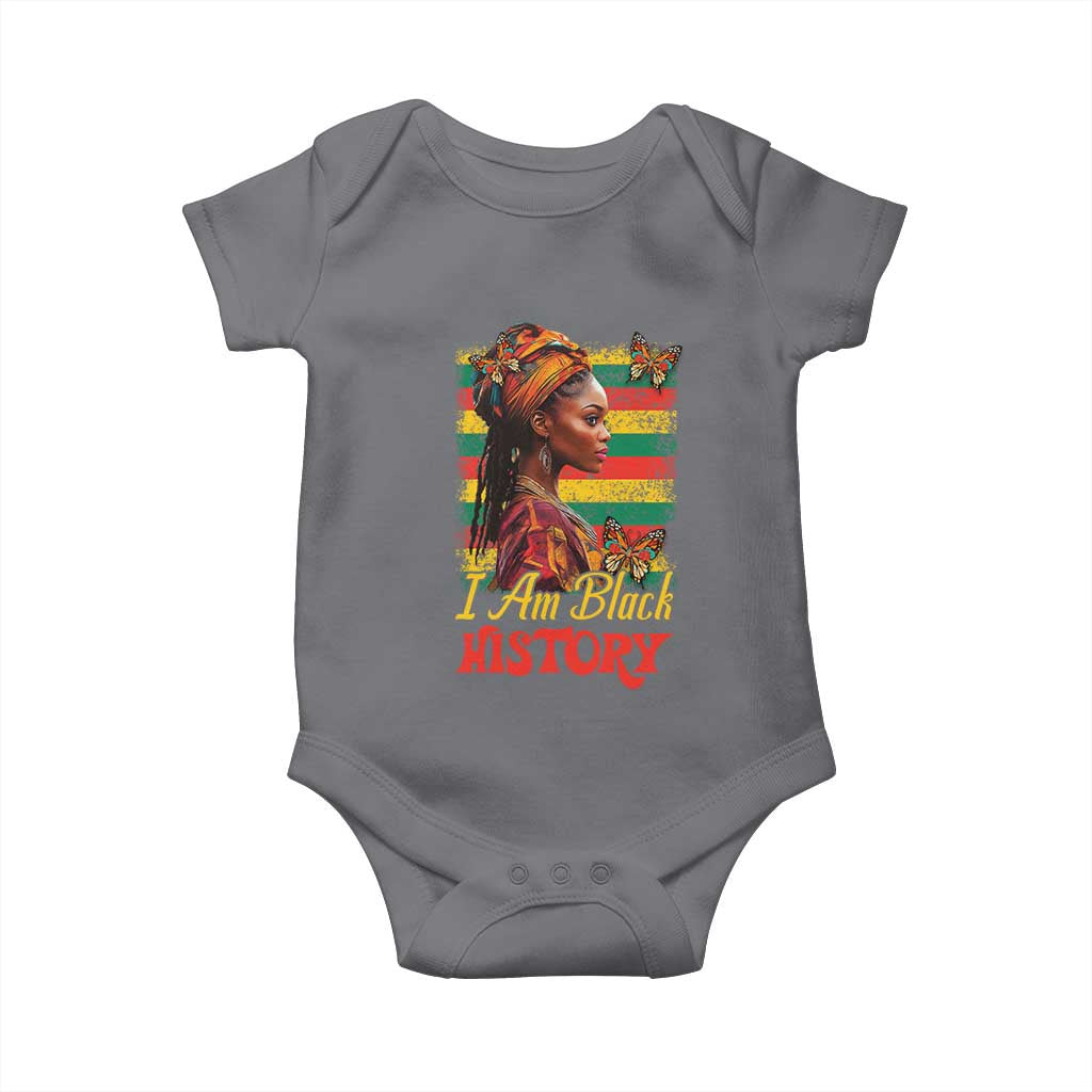 I Am Black History Baby Onesie African Pride Woman