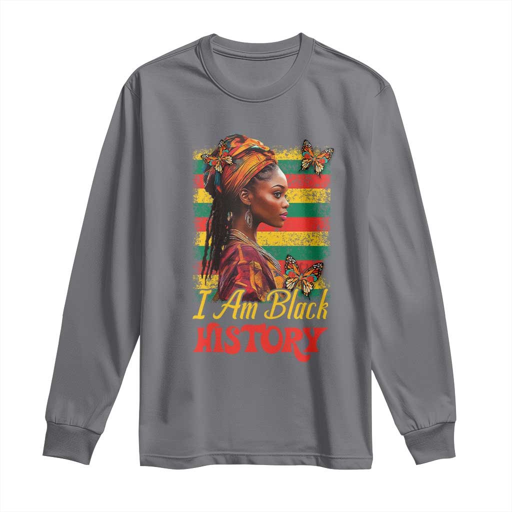 I Am Black History Long Sleeve Shirt African Pride Woman
