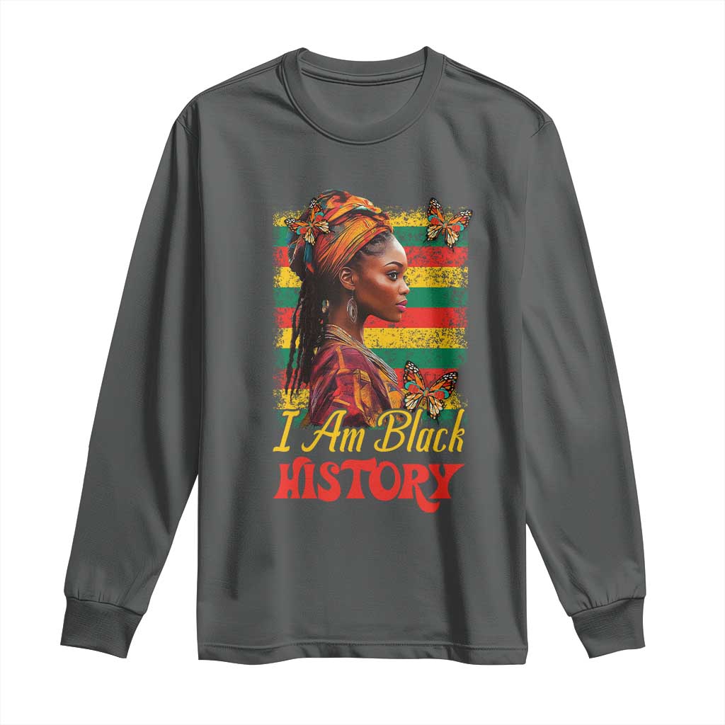 I Am Black History Long Sleeve Shirt African Pride Woman