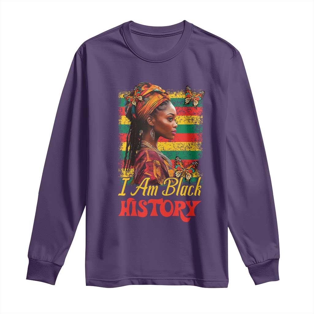 I Am Black History Long Sleeve Shirt African Pride Woman