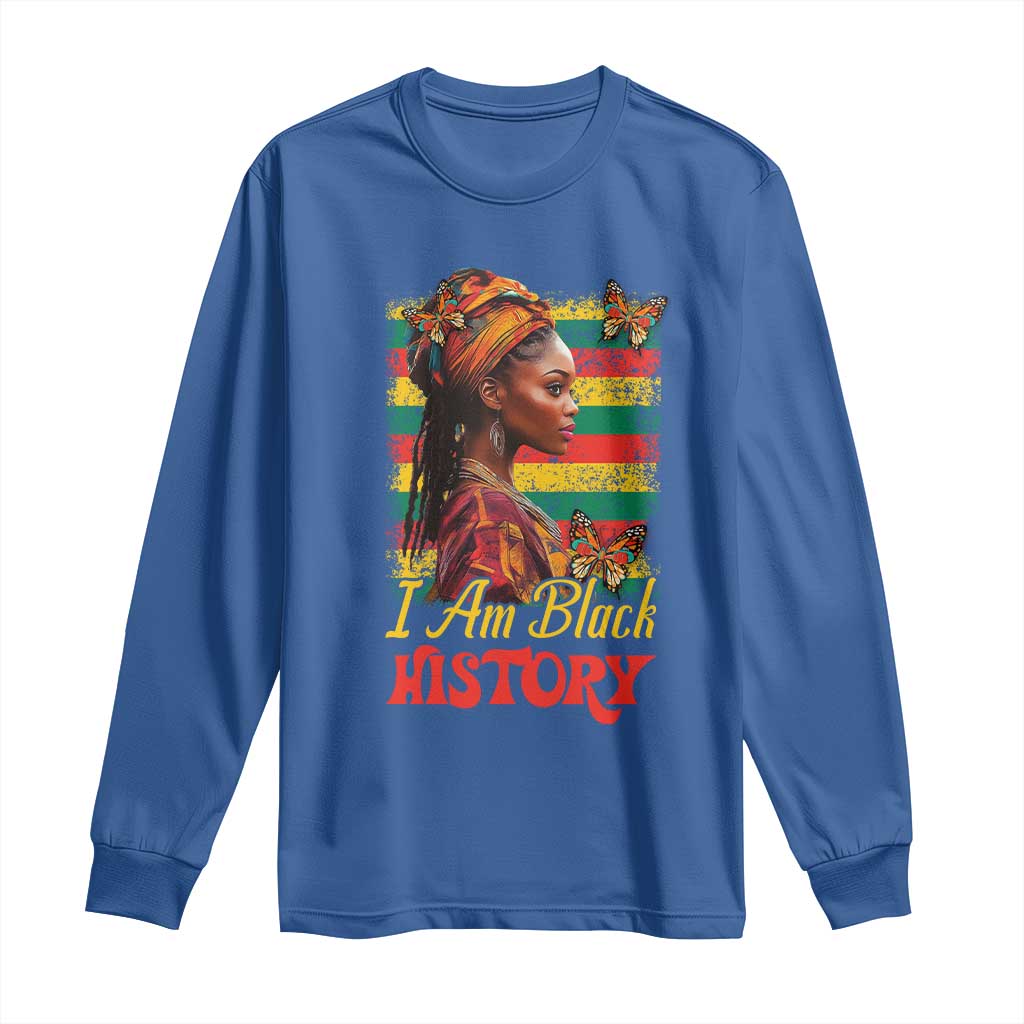 I Am Black History Long Sleeve Shirt African Pride Woman