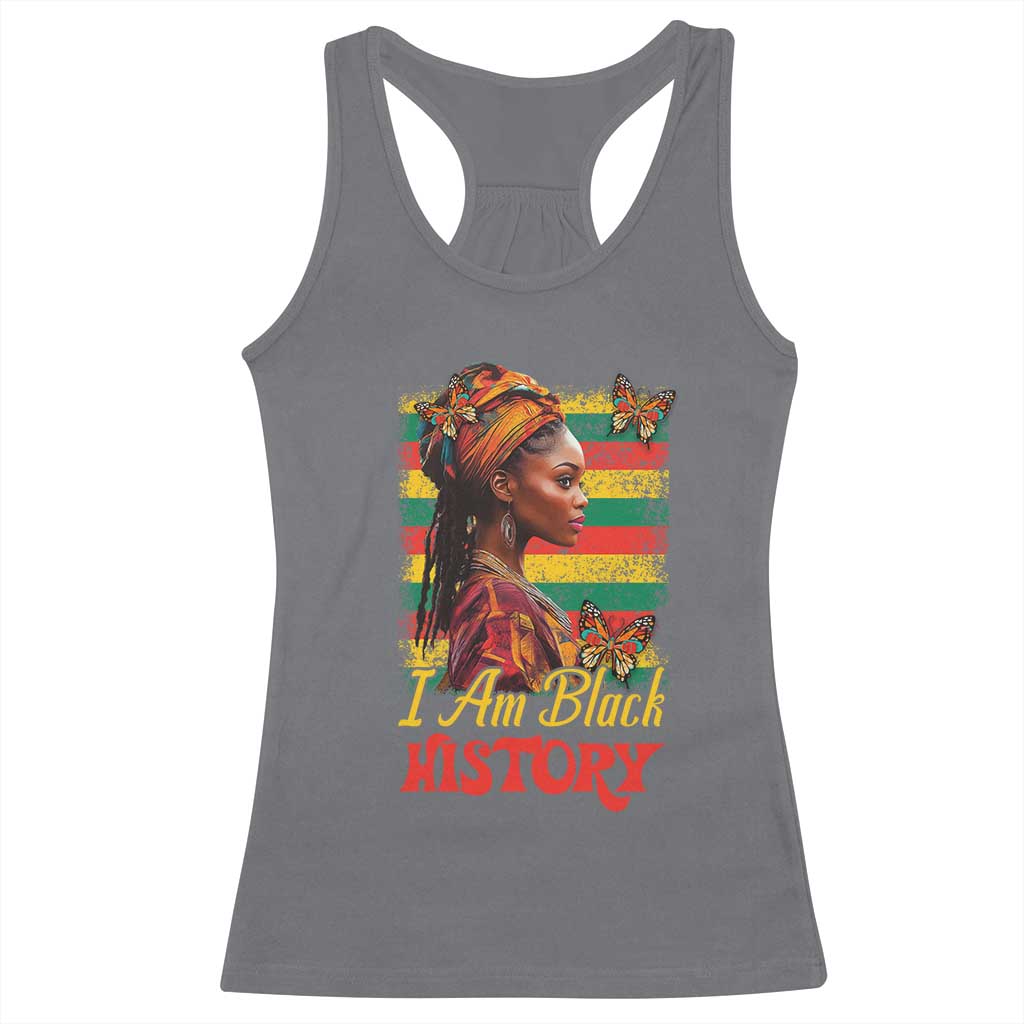 I Am Black History Racerback Tank Top African Pride Woman