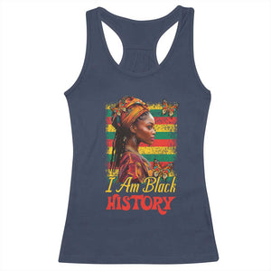 I Am Black History Racerback Tank Top African Pride Woman
