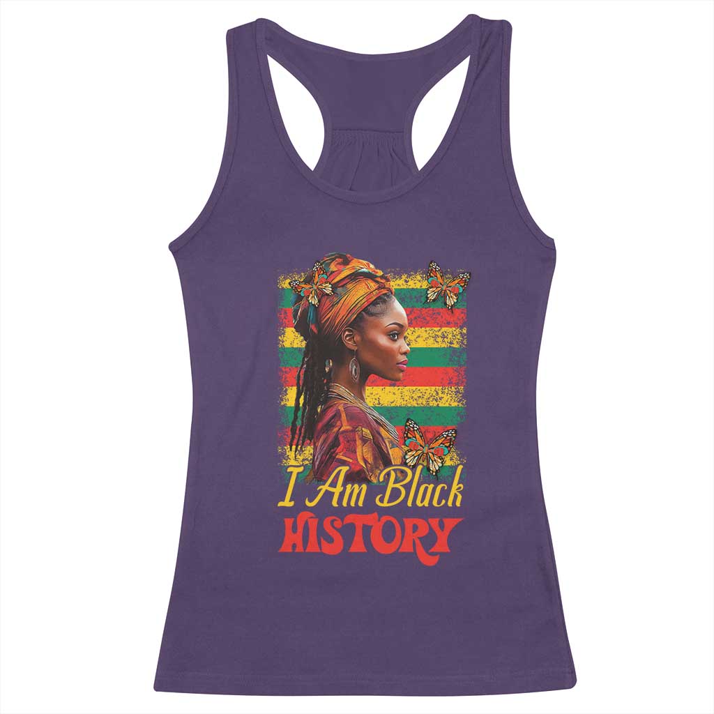 I Am Black History Racerback Tank Top African Pride Woman