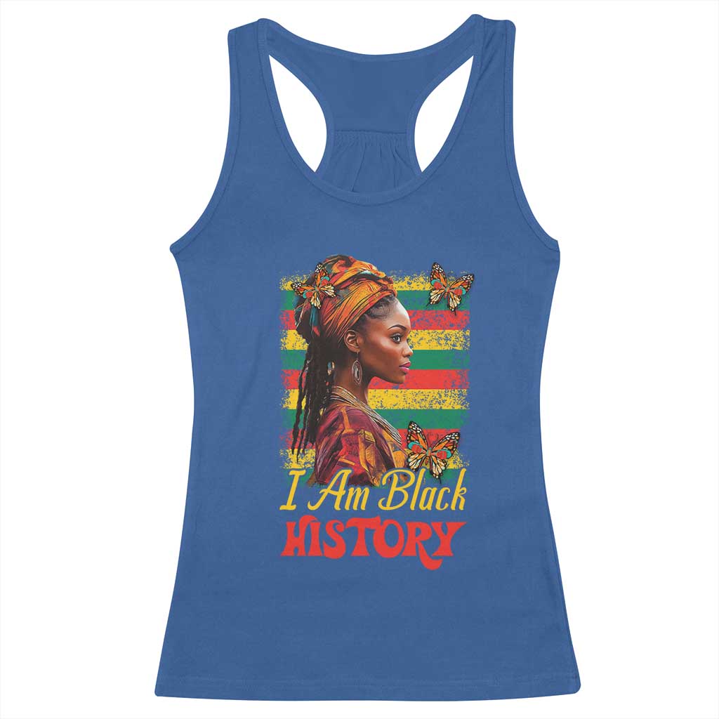 I Am Black History Racerback Tank Top African Pride Woman
