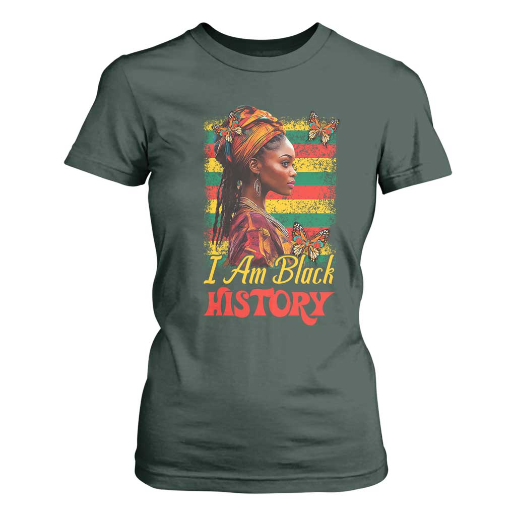 I Am Black History T Shirt For Women African Pride Woman