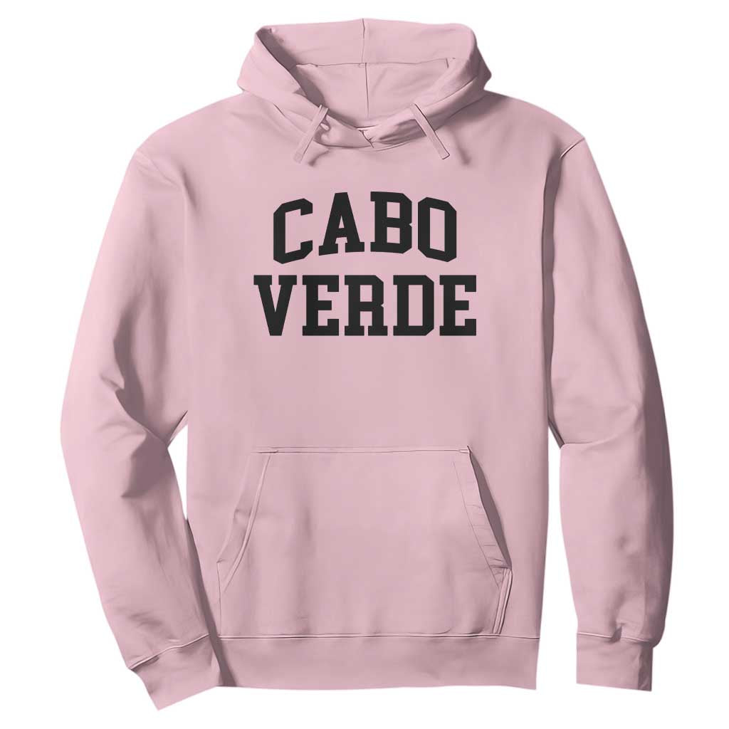 Cabo Verde Returns Home National Pride Varsity Style Hoodie Cape Verde Minimalist Text Graphic