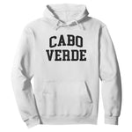 Cabo Verde Returns Home National Pride Varsity Style Hoodie Cape Verde Minimalist Text Graphic