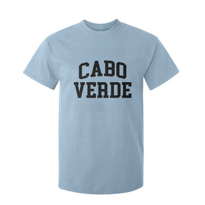 Cabo Verde Returns Home National Pride Varsity Style T Shirt For Kid Cape Verde Minimalist Text Graphic