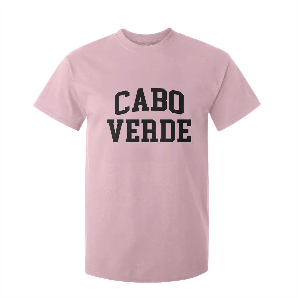 Cabo Verde Returns Home National Pride Varsity Style T Shirt For Kid Cape Verde Minimalist Text Graphic