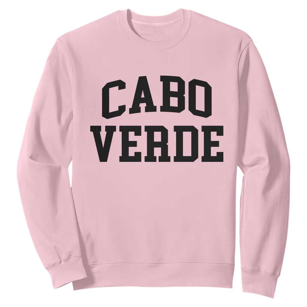 Cabo Verde Returns Home National Pride Varsity Style Sweatshirt Cape Verde Minimalist Text Graphic