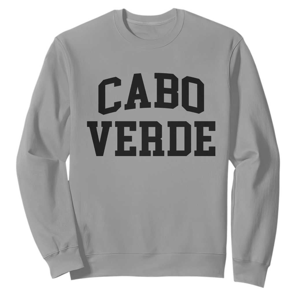 Cabo Verde Returns Home National Pride Varsity Style Sweatshirt Cape Verde Minimalist Text Graphic
