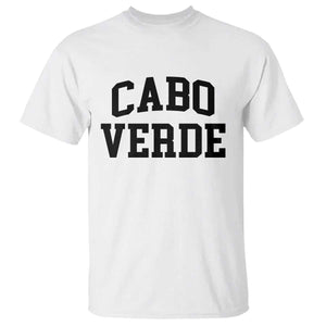 Cabo Verde Returns Home National Pride Varsity Style T Shirt Cape Verde Minimalist Text Graphic
