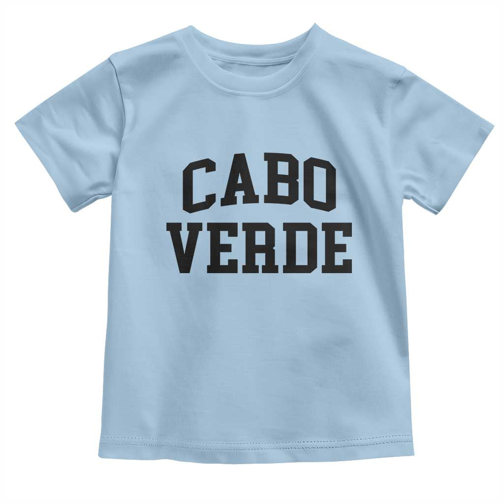 Cabo Verde Returns Home National Pride Varsity Style Toddler T Shirt Cape Verde Minimalist Text Graphic