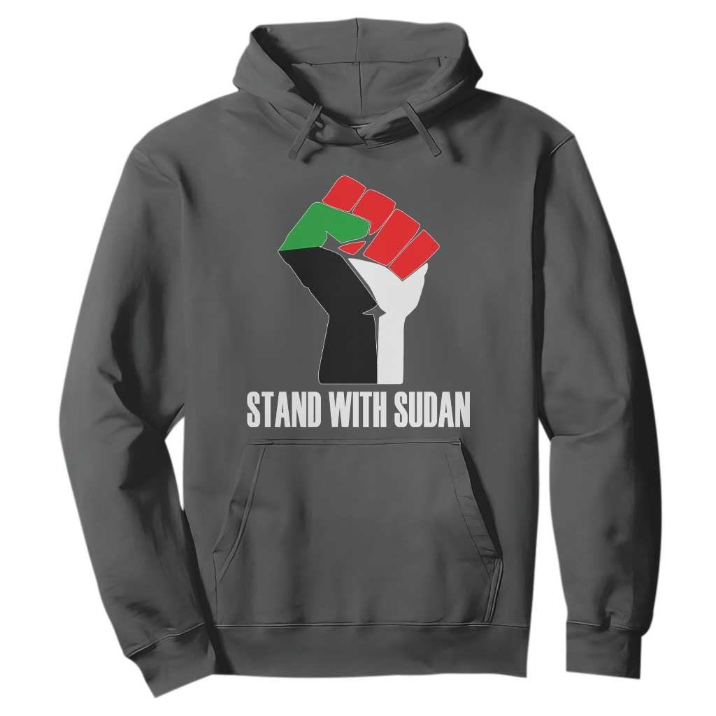 Stand With Sudan Power Fist Hoodie Sudan Flag Activist Peace and Protest