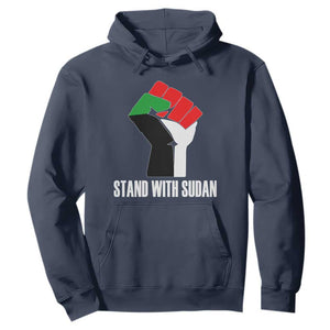 Stand With Sudan Power Fist Hoodie Sudan Flag Activist Peace and Protest